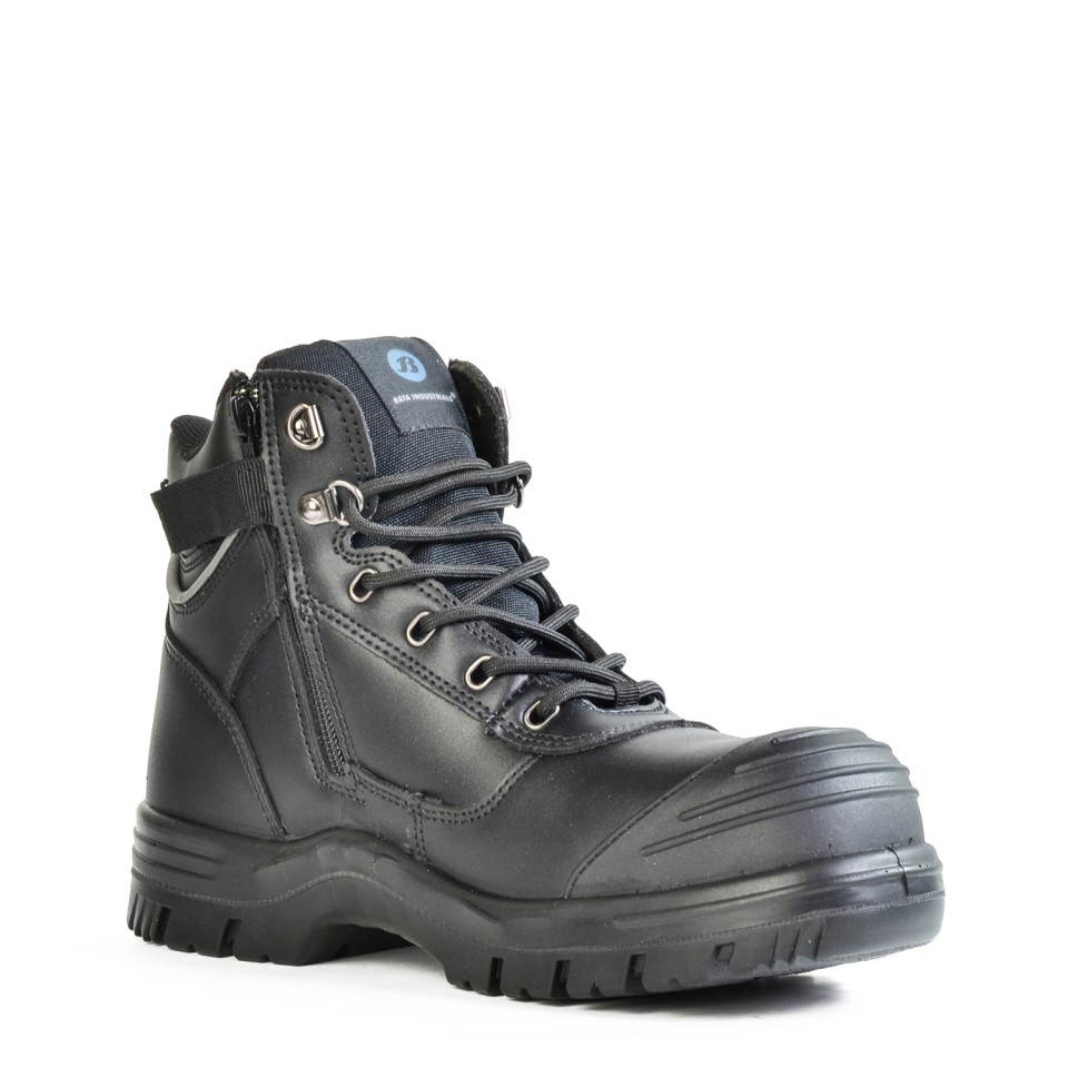 Bata Atlas Black Zip Sided Safety Boot