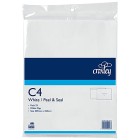 Croxley Wallet Envelope Peel & Seal C4 229x324mm White Pack 25 image