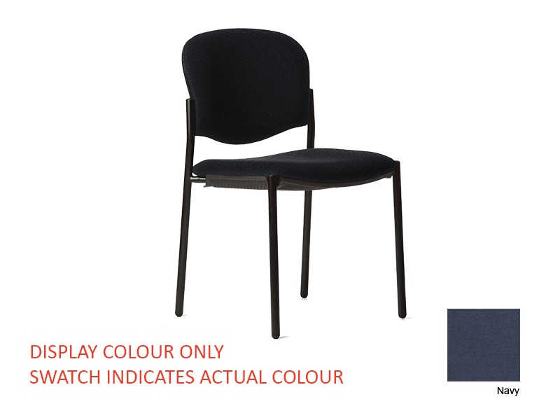 Knight Raz 2 Stacker Chair Black Frame Navy