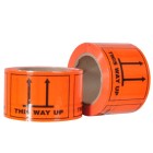 Rip Stick Label This Way Up 72x100mm Orange Roll 660 image