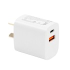 Dynamix 20w Usb-c + Qc3.0 Usb-a Universal Compact Usb Wall Charger image