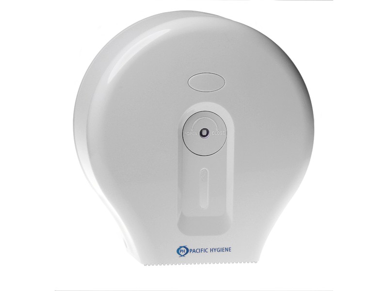 Pacific Hygiene D32W Single Jumbo Toilet Roll Dispenser White