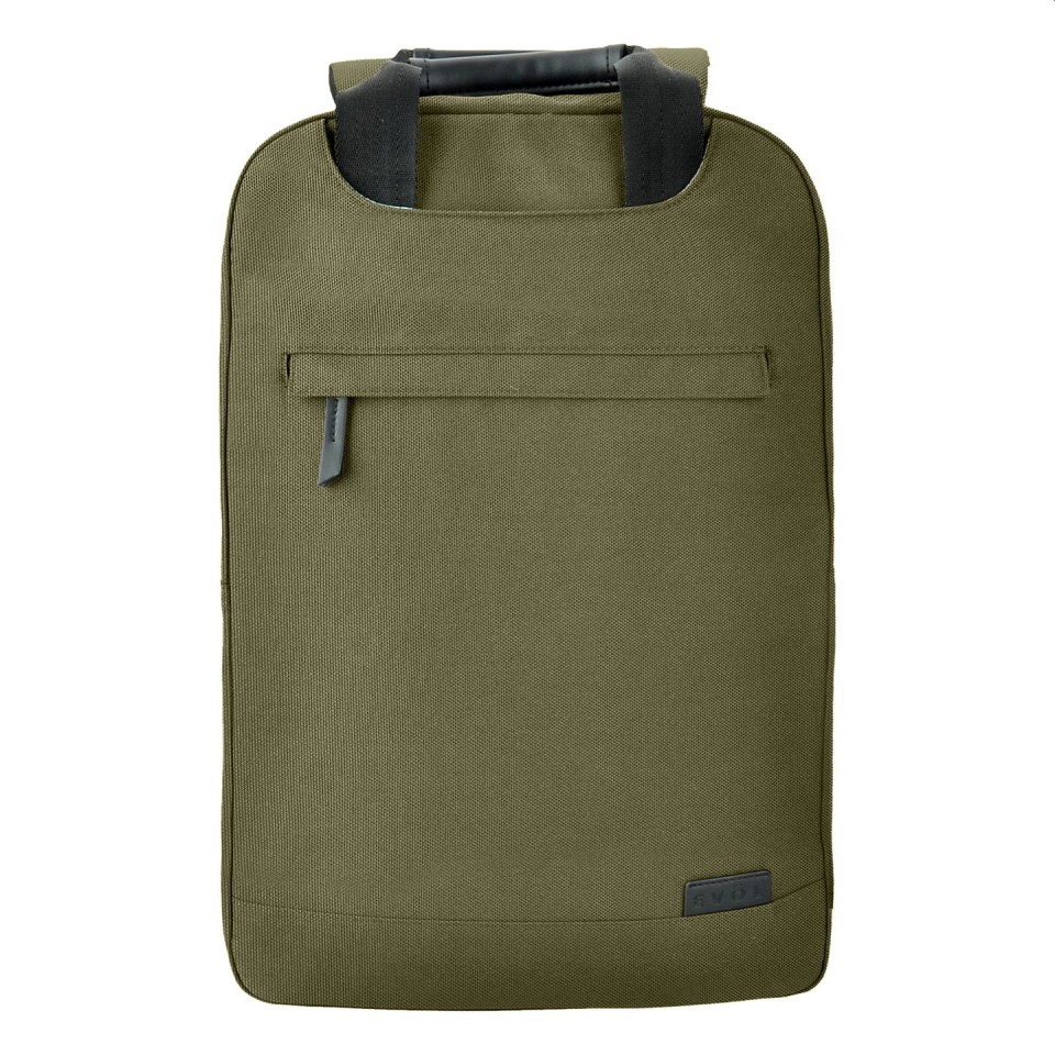 EVOL Generation Earth 15.6 Recycled Laptop Backpack Olive