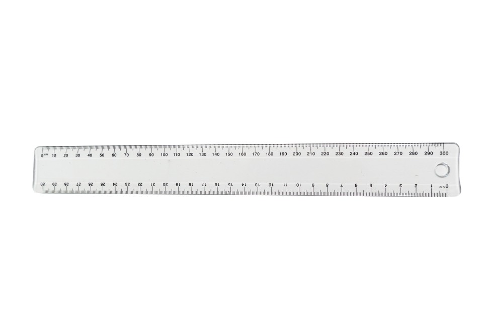Icon Ruler Metric Clear Plastic 30cm