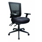 Metro II Task Chair 3 Lever With Arms Mid Back Black Mesh image