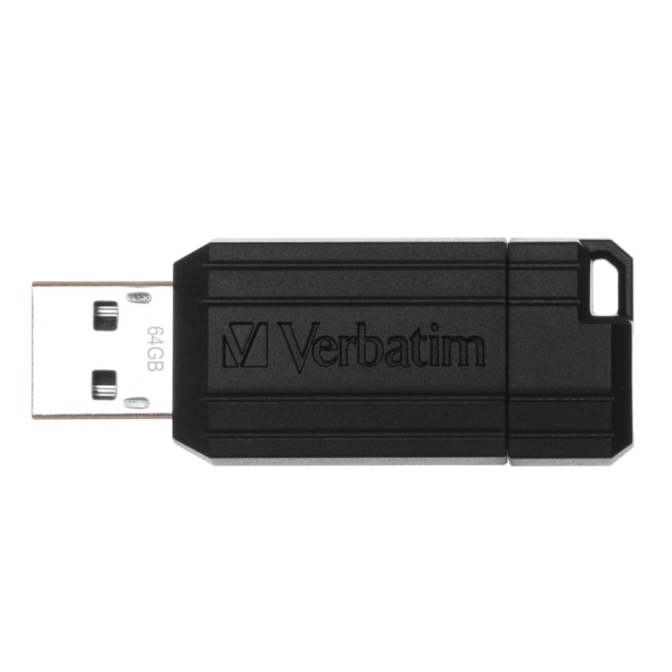 Verbatim Store'n'Go Pinstripe Flash Drive 64GB Black