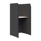 Sonic Focus Standup Pod Acoustic 1800h x 900l x 850d Charcoal Grey Snow image