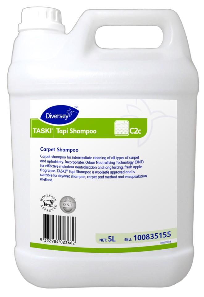 Diversey Taski Tapi Carpet Shampoo C2c 5 Litre Carton of 2