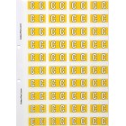 Filecorp ColourFind Lateral File Labels Alpha Letter C 25 x 42mm Yellow Sheet 40 image