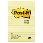 Post-it Self Adhesive Notes 660 Lined 101 x 152mm Yellow Pad image