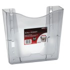 Deflecto Brochure Holder Wall Mounted A4 Smoke image