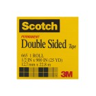 Scotch 665 Double Sided Tape Permanent 12.7mm x 22.8m Roll image