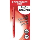 Staedtler Luna RiteClic Ballpoint Pen Retractable 0.7mm Red image