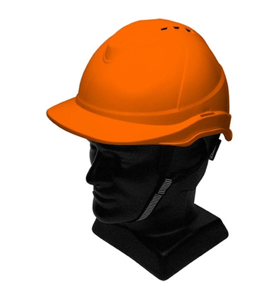 Wise Hard Hat with Ratchet Harness Orange Each