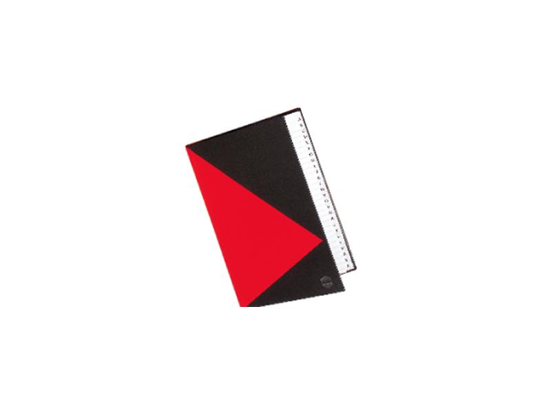 Marbig Notebook Indexed A5 200 Pages Red & Black