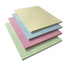 Direct Paper Writing Pad Ruled A5 Assorted Colours Pack 10 image